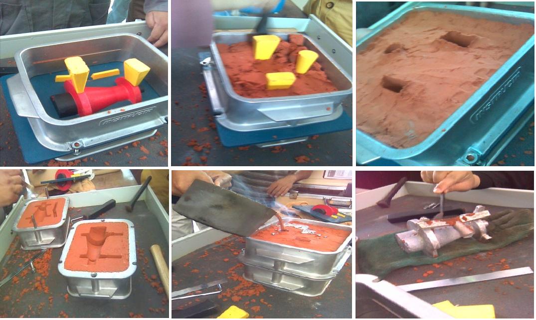 Patterns, gates, risers, and sprues plates for sand casting Faculty